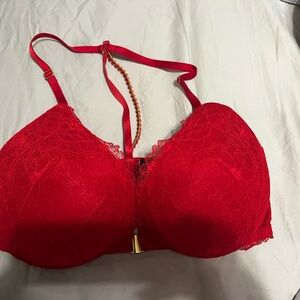 Victoria's Secret Fiery Red Lace Bra